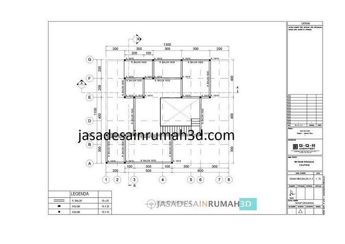 denah rumah 6x8 meter 2 lantai yang bagus