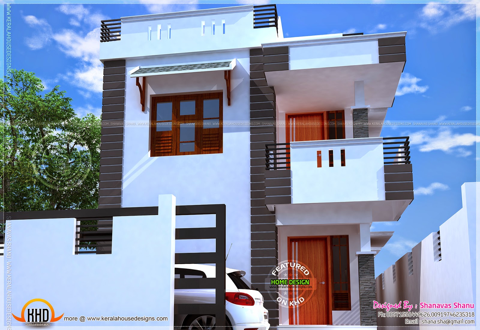 Small villa with floor plans  Kerala home  design  and 
