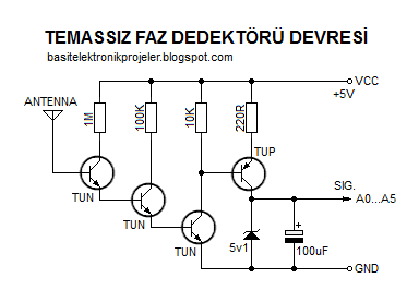 Arduino temassız faz dedektörü