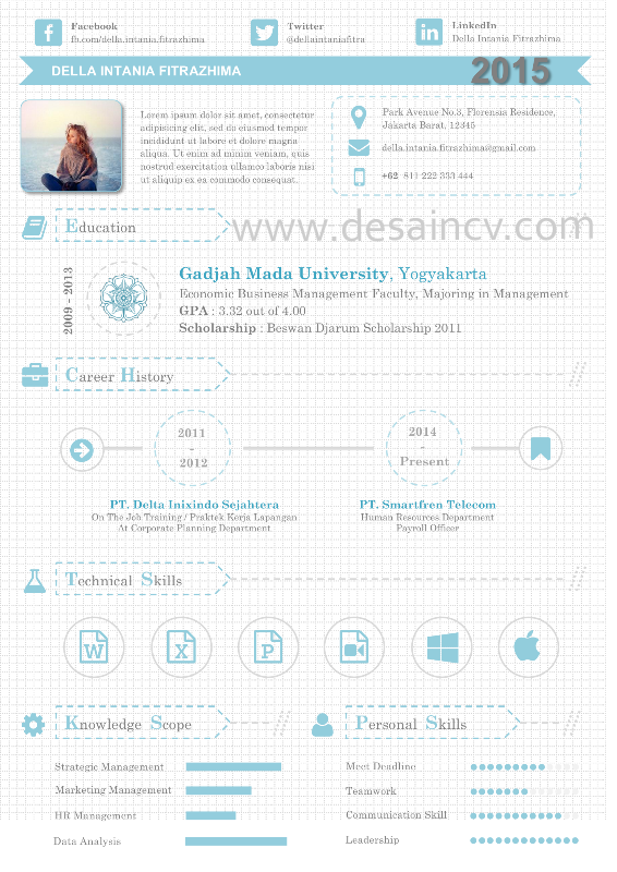 Desain CV Kreatif: Contoh CV Kreatif dan Profesional 