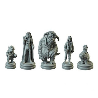 miniaturas de los personajes de  Labyrinth el juego de mesa