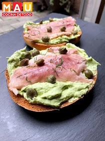 bagels trucha ahumada salmon facil queso crema alcaparras receta mau cocina de todo