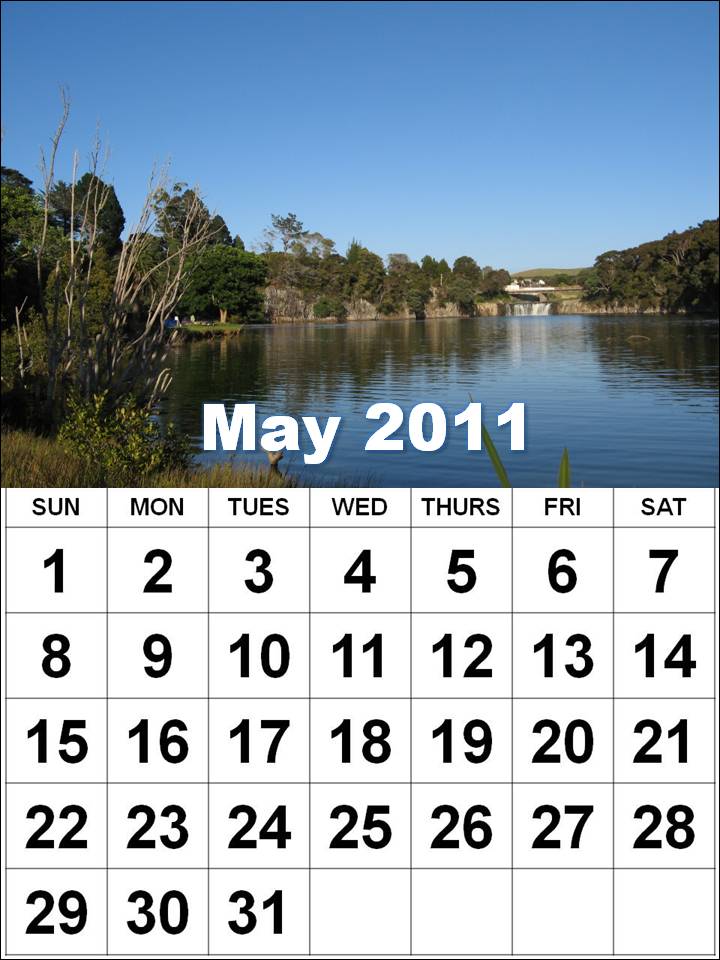 may 2011 calendar. Printable May 2011 Calendar