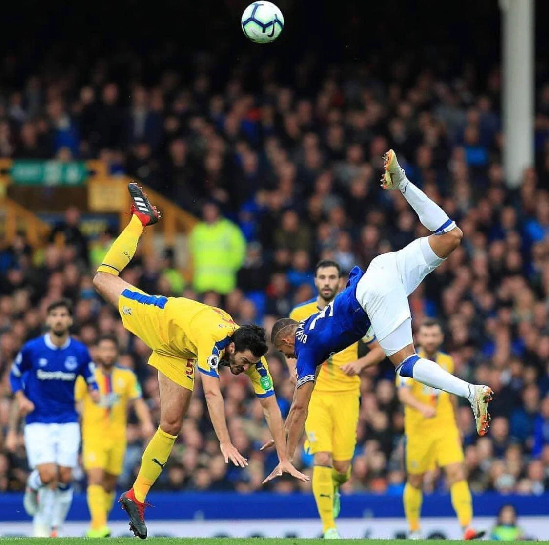 James Tomkins and Richarlison do synchronised fall