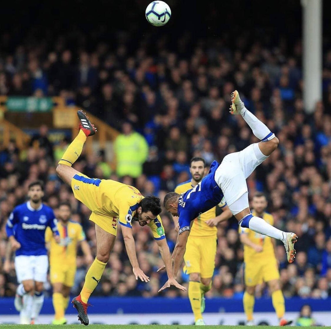 James Tomkins and Richarlison do synchronised fall