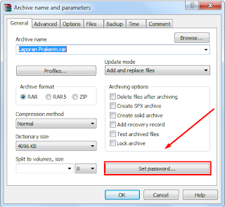 Cara Mudah Memberikan Password Pada File RAR Menggunakan WinRAR