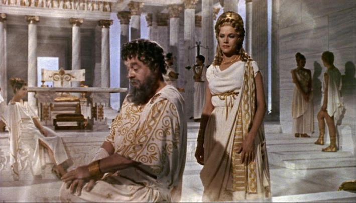 Niall MacGinnis as Zeus and Honor Blackman as Hera