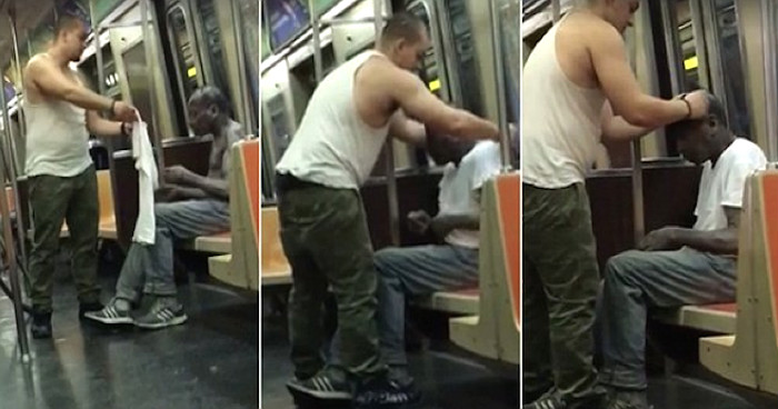 Heart-Warming Video Depicts Guy Giving His Shirt To A Homeless, Shivering Man