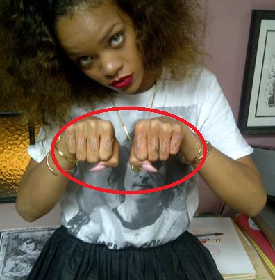Rihanna recently got thug Life tattooed on her knuckles
