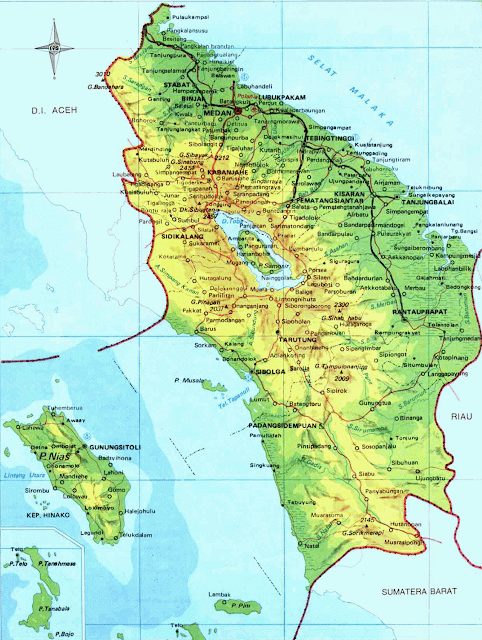 Peta Provinsi Sumatra Utara - Raimondwell.com