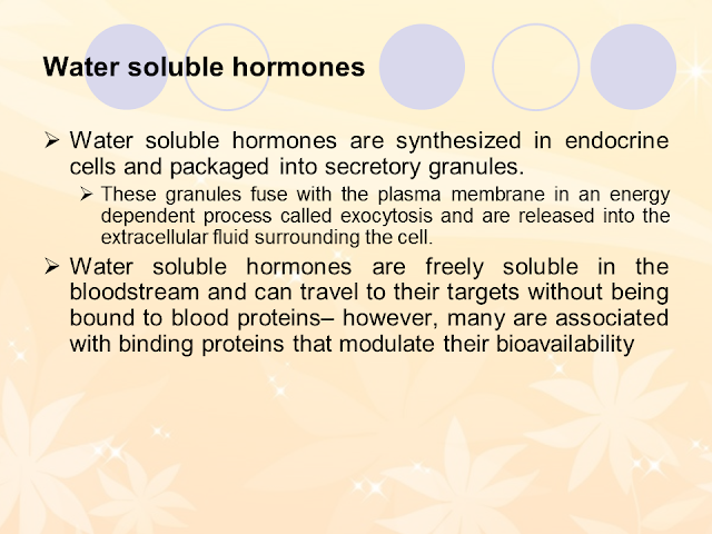 Water soluble hormones