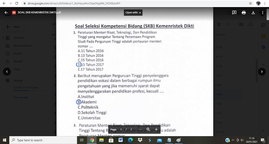 Contoh soal tes P3K Kemenristek Dikti dan Kunci Jawaban - antapedia.com