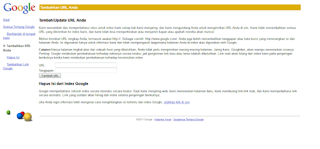 Add URL Blog ke Google