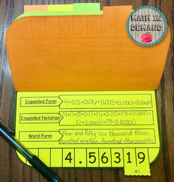 Place Value Chart Flipbook