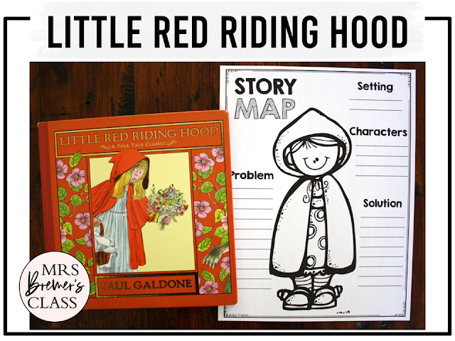 Little Red Riding Hood Fairy Tales activities unit with literacy printables, reading companion activities, and lesson ideas for First Grade and Second Grade