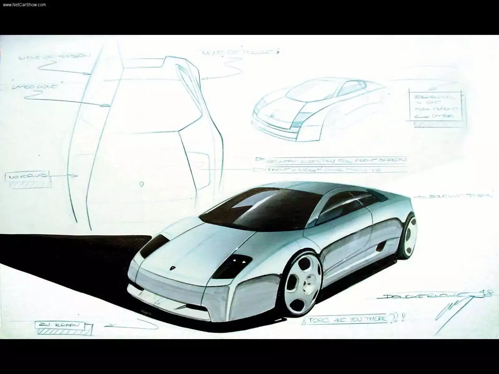 Hình ảnh siêu xe Lamborghini Murcielago Sketch 2002 & nội ngoại thất