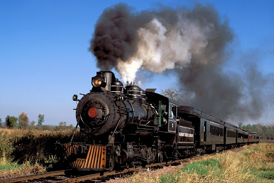 Speeding Train With High A Smoke