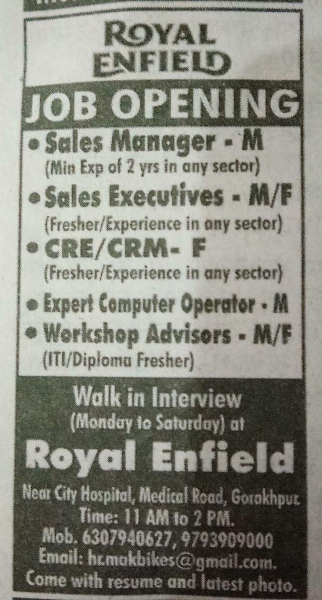 Jobs in Gorakhpur 