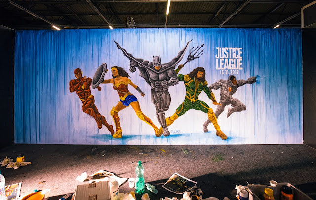 Justice League Movie Release - Ben Heine Art - Warner Bros Belgium - Live Performance - Facts Comic Con - Kinepolis Exhibition 2017