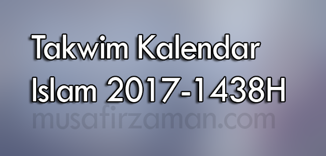 Takwim-Kalendar-Islam 2017-1438H