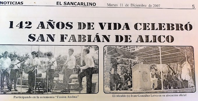 Aniversario 142 de San Fabián de Alico / Archivo de prensa