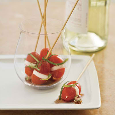 fun easter food, mini caprese bites, southern living