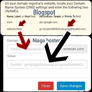 Setting dns di niagahoster