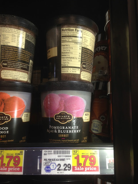 Pomegranate Acai & Blueberry Sorbet, Private Selection - Kroger