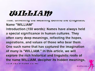 meaning of the name "WILLIAM"