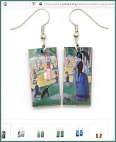 Seurat Art Earrings