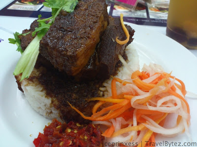 Stewed Pork Rice with chilli and some preserved vegetables