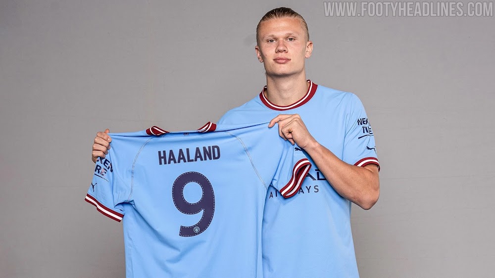 haaland in city shirt