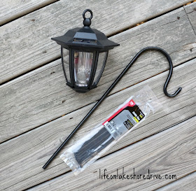 DIY Solar Light Lamp Post with Flower Planter, Hampton Bay solar lights