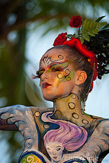 Women Body Paint Models