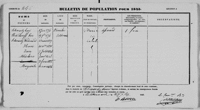 SCHWARTZ, Heinrich - 1843 LUX Census