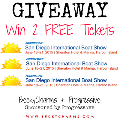GIVEAWAY San Diego International Boat Show FREE TICKETS Progressive & BeckyCharms
