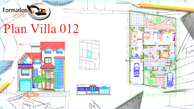 012 Télécharger Plan AutoCAD Villa 