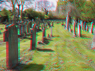 3d stereo image cemetery