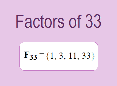Factors of 33