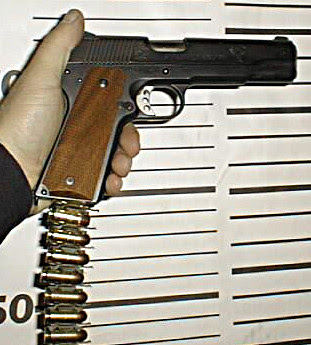 rare .45 acp belt fed pistol