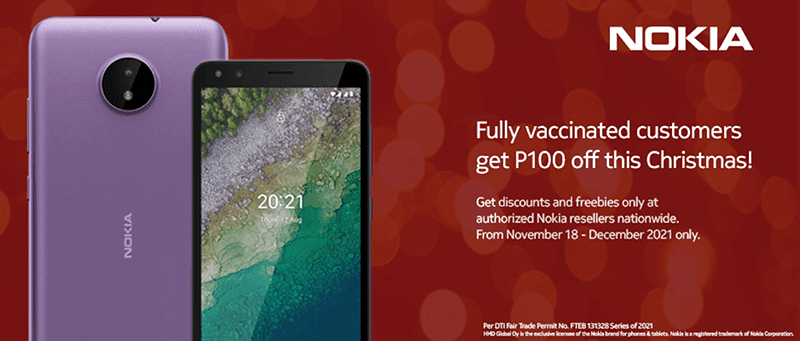 Deal: Fully vaccinated customers get PHP 100 off select Nokia devices this holiday season!