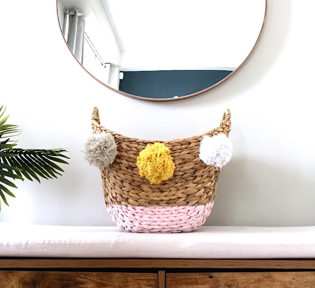 DIY Paint Dipped Basket with Spray Paint