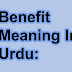 benefit meaning in urdu | The Greatest Guide To meaning in urdu