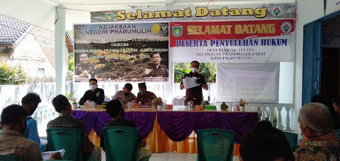 Penyuluhan Hukum Tentang Penggunaan Dana Desa Tahun Anggaran 2021#Desa Tanjung Telang-Prabumulih#