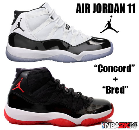 NBA 2K14 Air Jordan 11 Bred & Concord