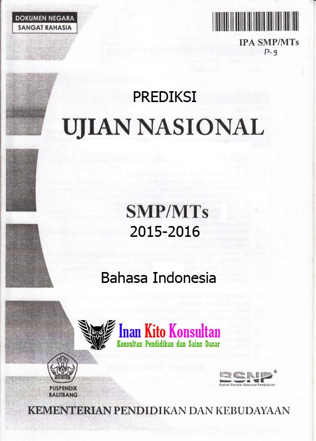 Prediksi Akurat Soal Bahasa Indonesia Ujian Nasional SMP/MTs 2016
