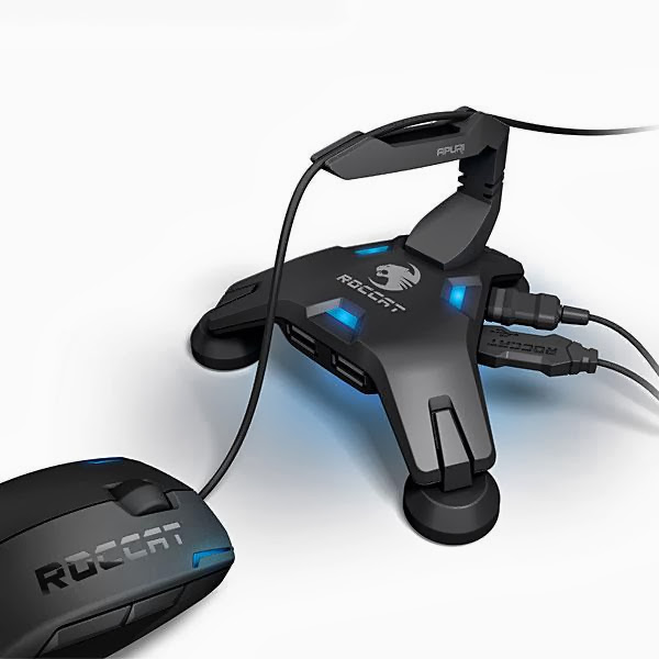 Roccat Apuri Active USB Hub with Mouse Bungee