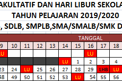 Kalender Pendidikan Provinsi Jawa Timur Tahun 2019/2020