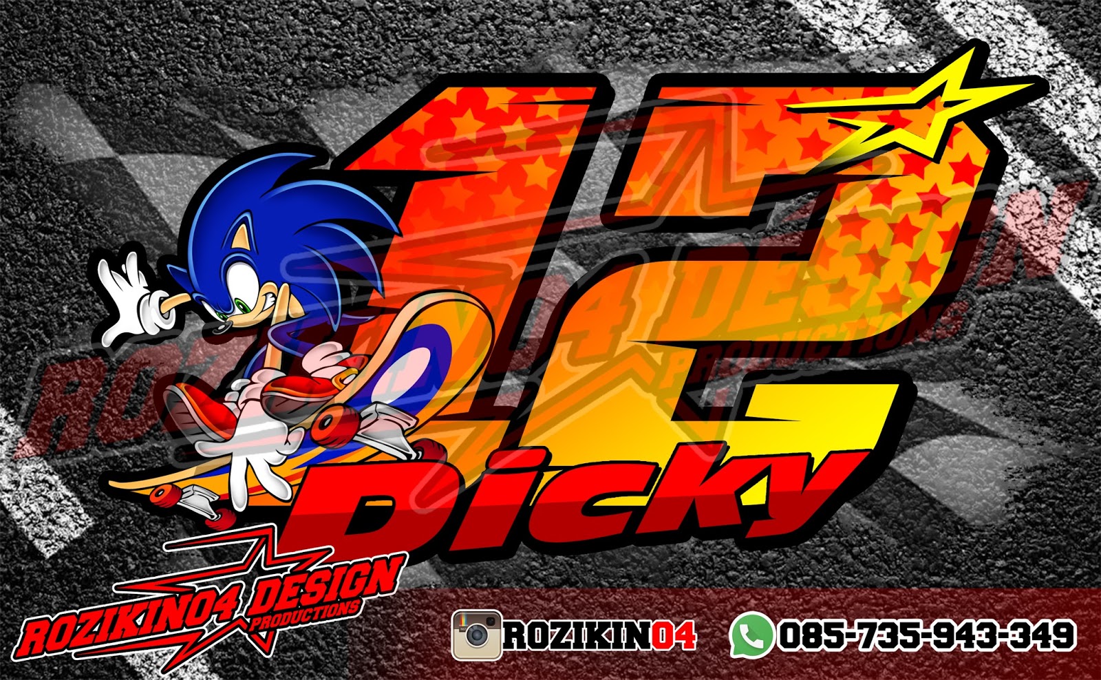 Stiker Racing Keren 12 Dicky firedpen