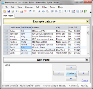 tabular data | CSV editor | tabular text | text | editor | edit